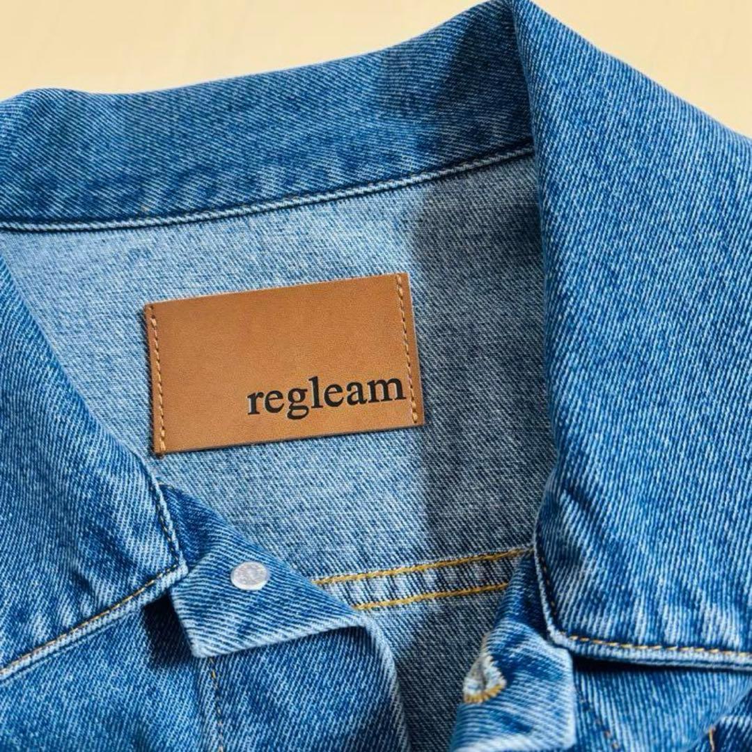 美品☆完売品 リグリーム regleam タックデニムジャケット ライトブルー