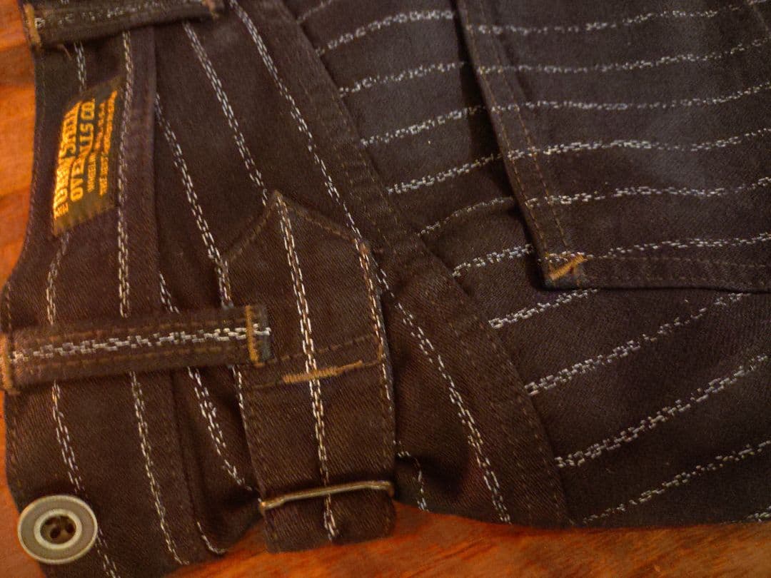 ストライプ　 ワークパンツ 32　フリーホイーラーズ　FREEWHEELERS