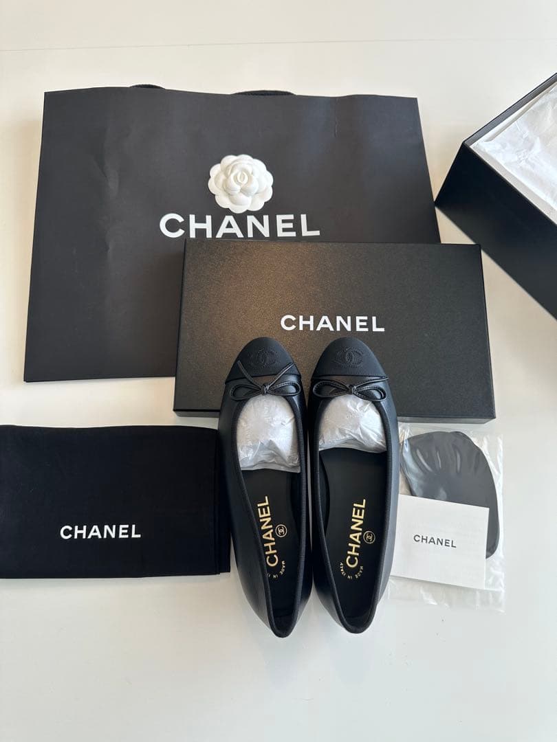 ADG 　CHANEL バレエシューズ ブラック 36C