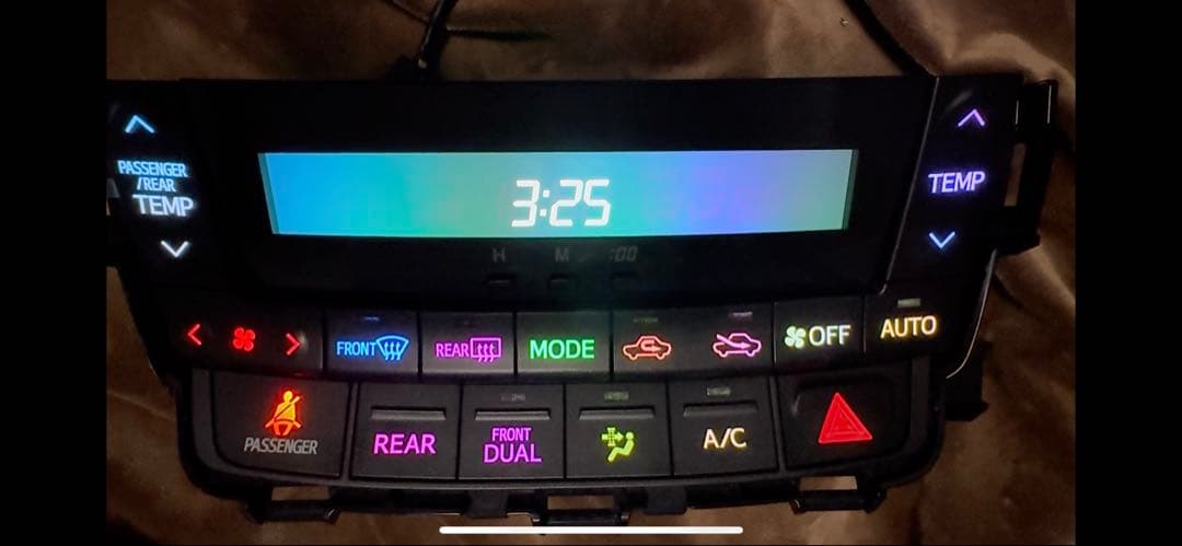 20系 ヴェルファイア アルファード 後期 レインボー エアコンスイッチパネル