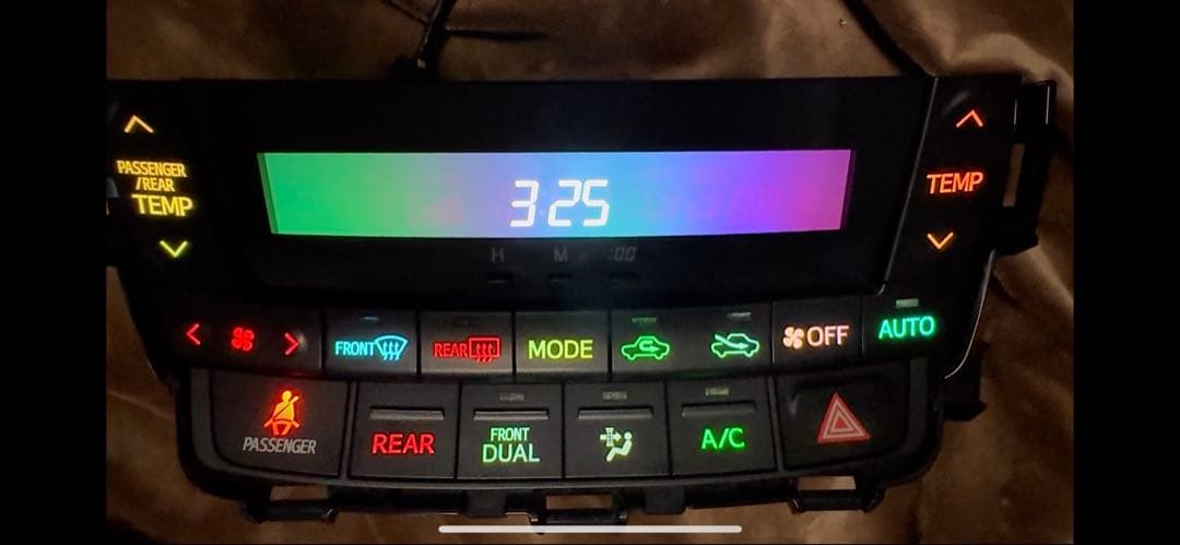 20系 ヴェルファイア アルファード 後期 レインボー エアコンスイッチパネル