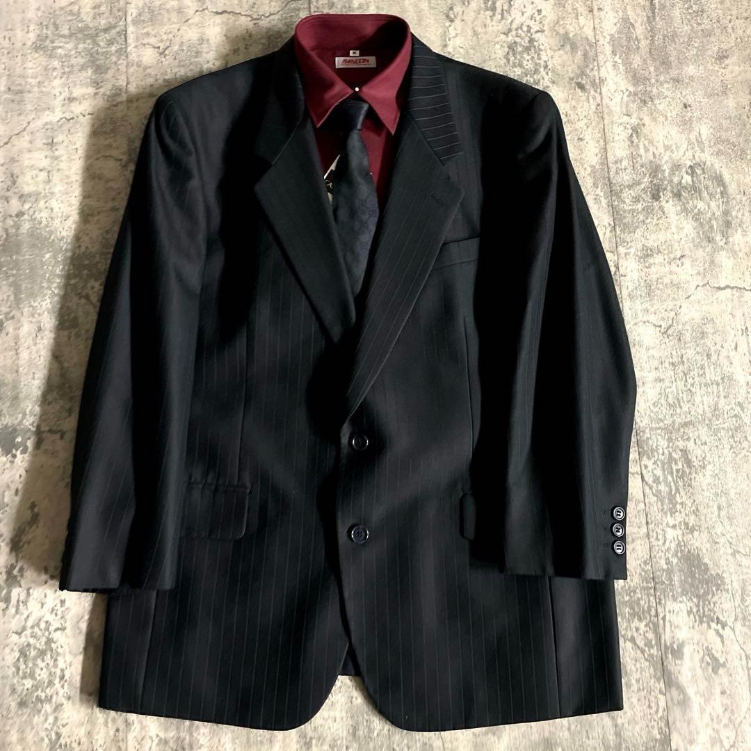 極美品 DORMEL × GUCCI グッチ GG柄ネクタイ 極上ウール スーツ