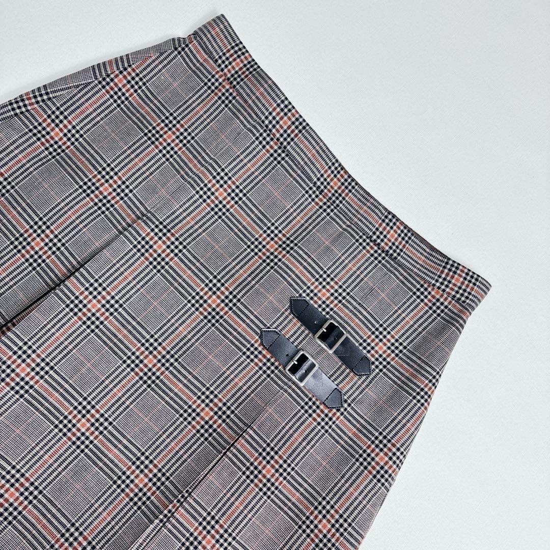 ペッパピグ  loin. チェック柄 ミニスカート バックル プリーツ M