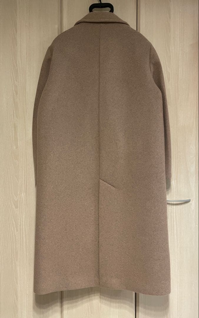 【アダムエロペ】ウールボンディングロングコート 38 ベージュ