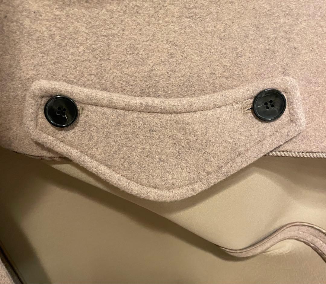 【アダムエロペ】ウールボンディングロングコート 38 ベージュ