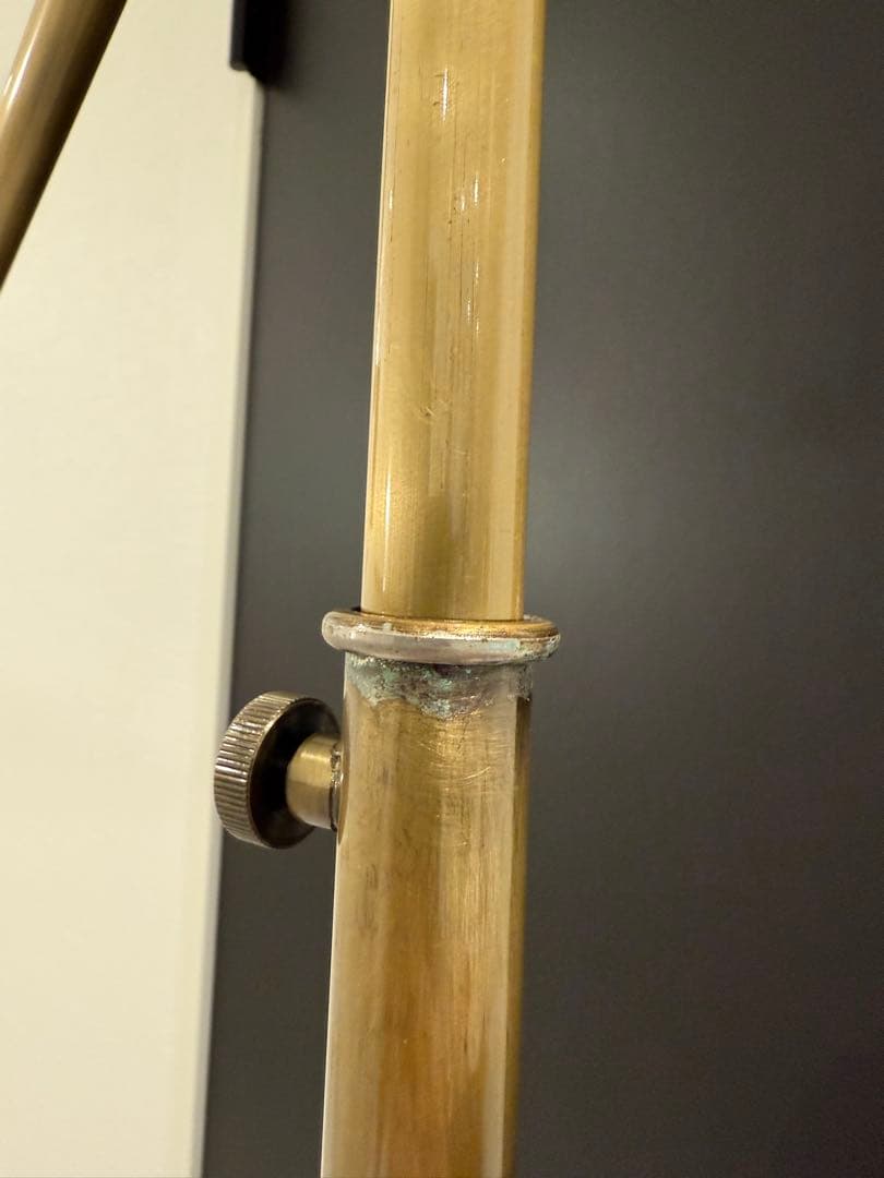 ハンガーラック　傾斜ハンガー　高さ可変　アンティークゴールド　ラスト1点