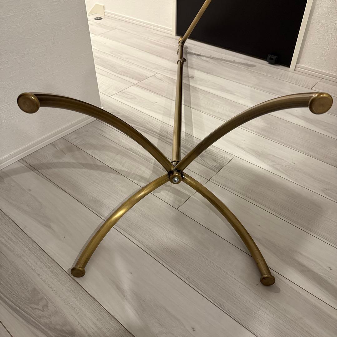 ハンガーラック　傾斜ハンガー　高さ可変　アンティークゴールド　ラスト1点