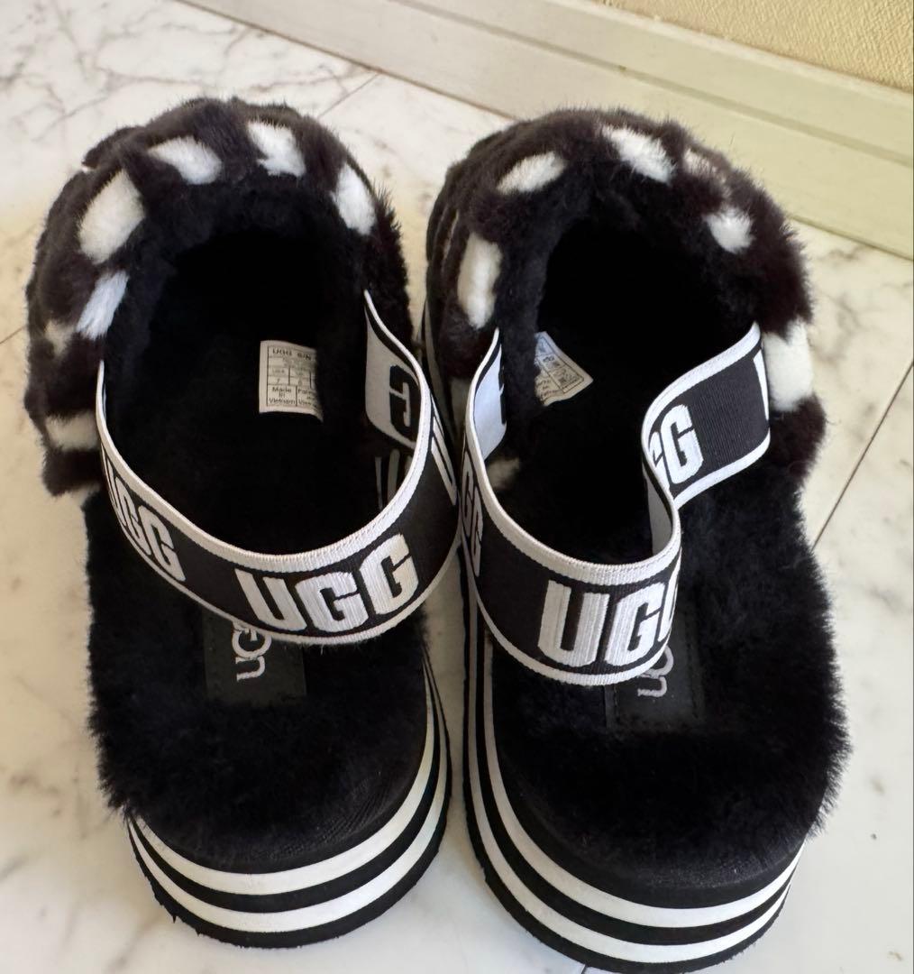 UGG DISCO CHECKS SLIDE 厚底サンダル　箱付き