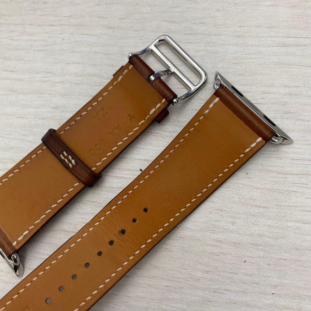 希少　エルメス　Apple Watch ベルト　ブラウン　美品　44mm