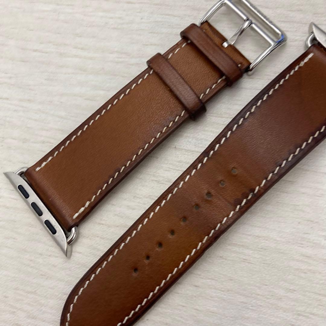 希少　エルメス　Apple Watch ベルト　ブラウン　美品　44mm