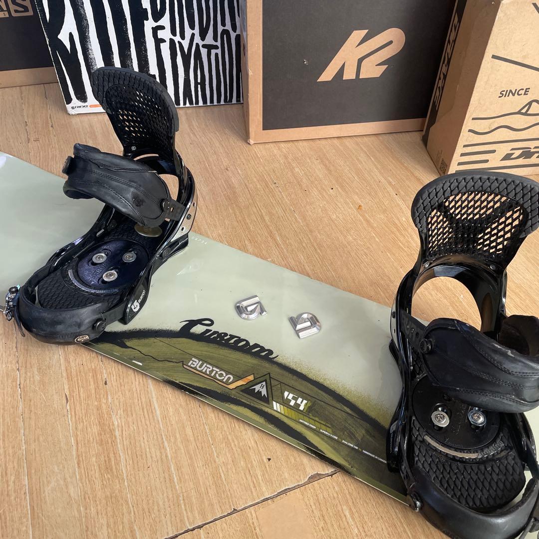 BURTON　バートン　カスタムバインディング付スノーボードセット　CUSTOM