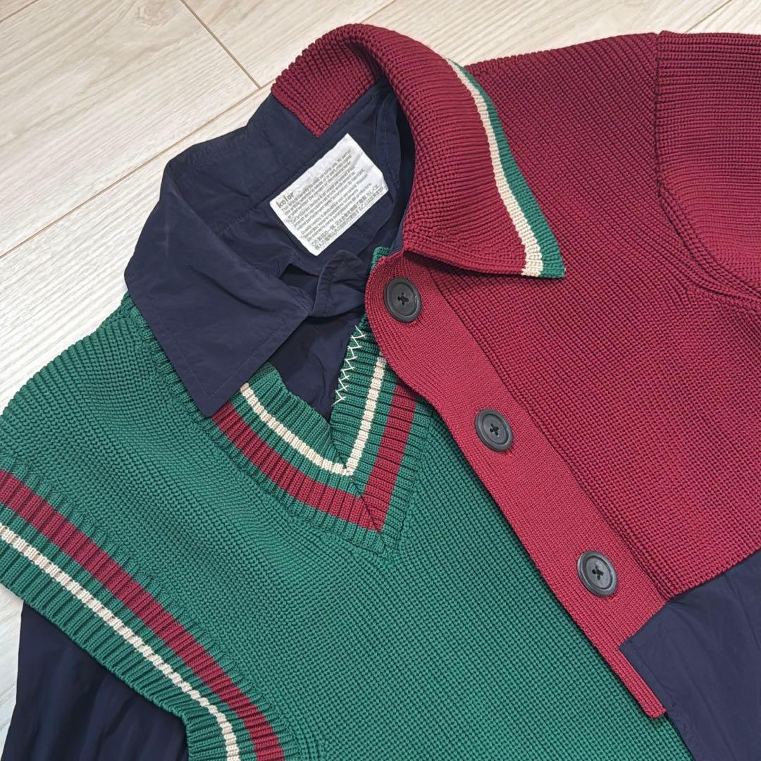 【激安】21aw kolor docking knit coat