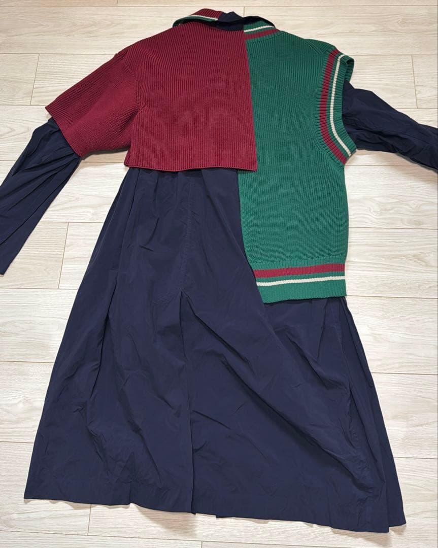 【激安】21aw kolor docking knit coat