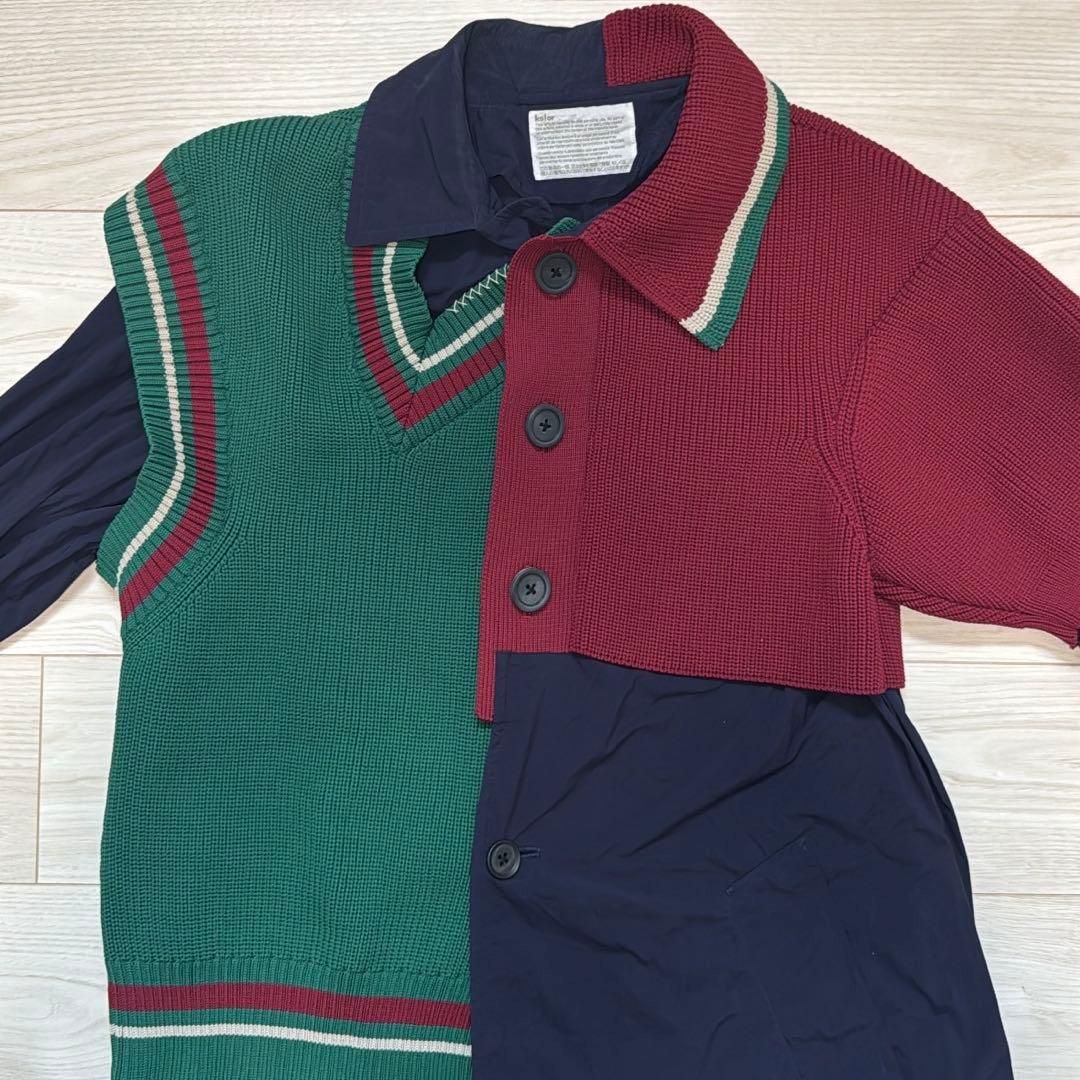 【激安】21aw kolor docking knit coat