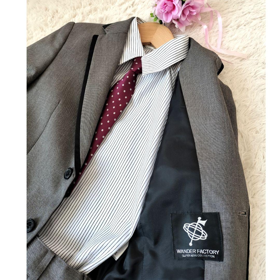 【未使用級】ワンダーファクトリーフォーマル5点 男の子120 長ズボン 卒入学