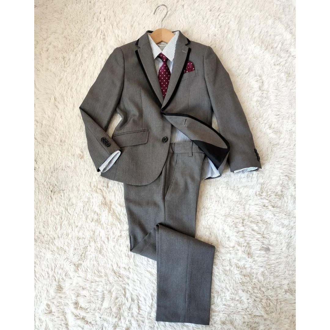 【未使用級】ワンダーファクトリーフォーマル5点 男の子120 長ズボン 卒入学