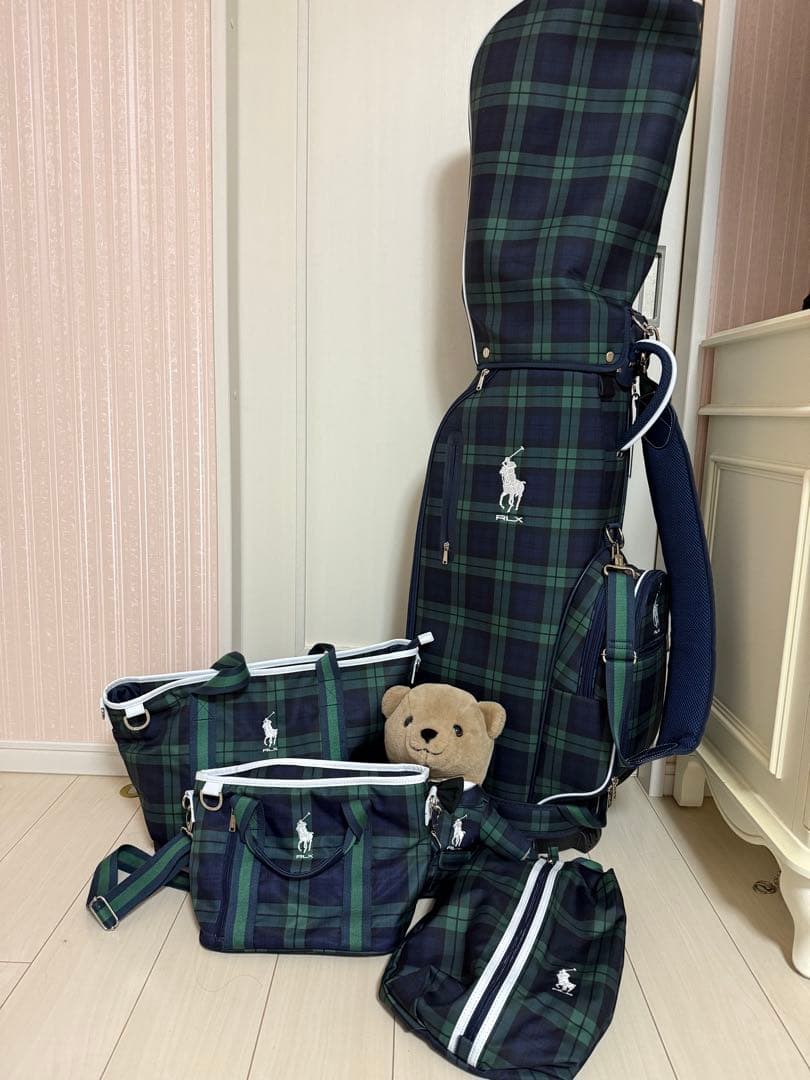 RLX タータンチェック ゴルフバッグセット5点セット‼️ポロラルフローレン