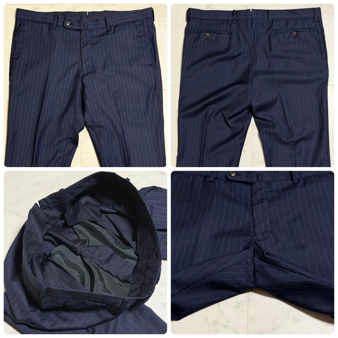 高級 ユニバーサルランゲージ × ロロピアーナ スーツ スーパー150’s 紺