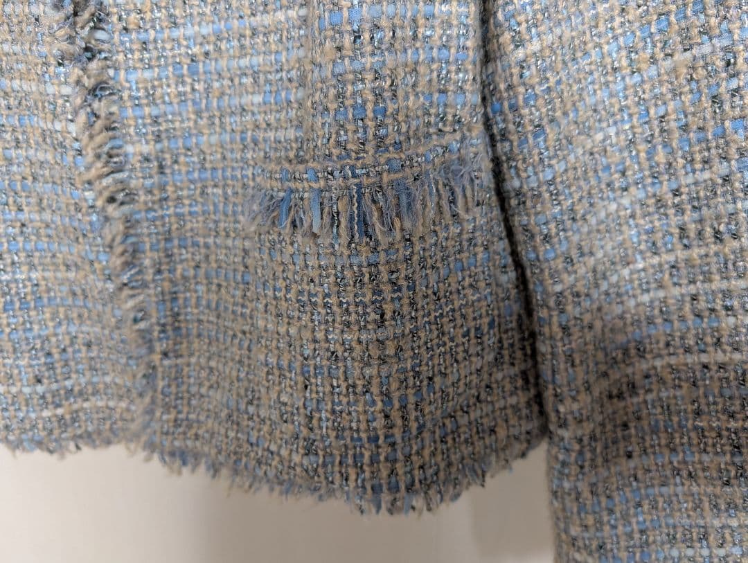 23区ノーカラーツイードジャケット