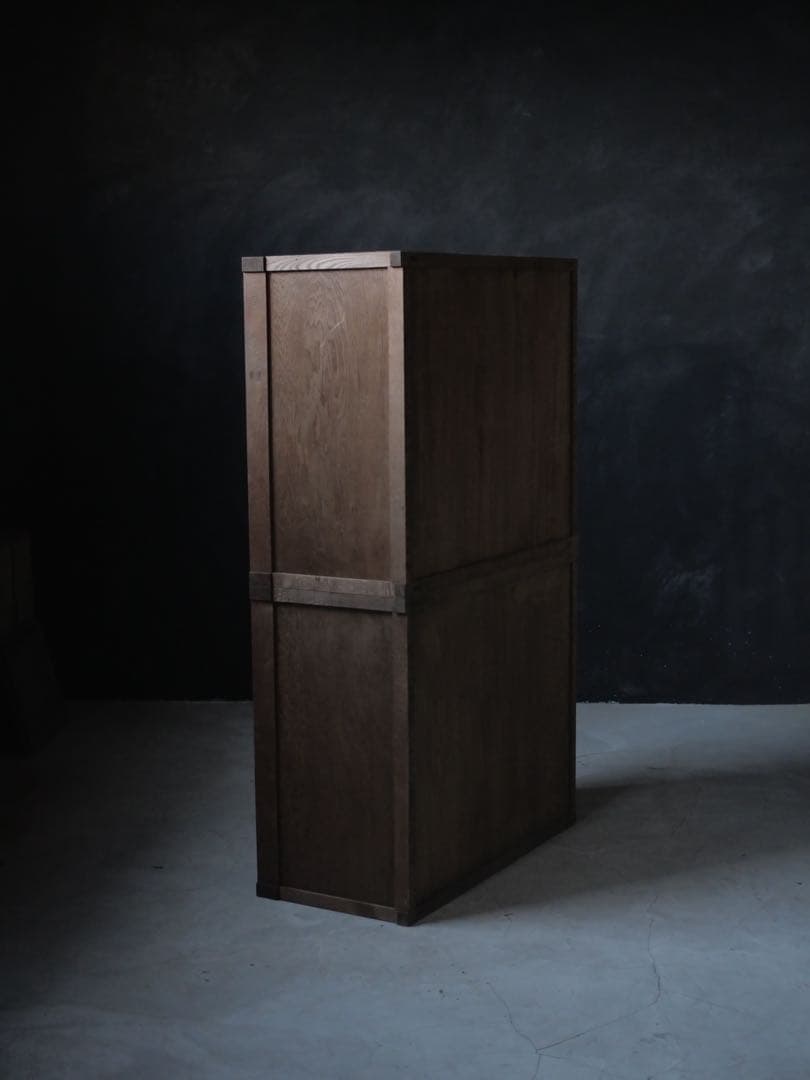 戸棚　食器棚　ケヤキ　収納棚　棚　古家具　古道具　アンティーク　昭和レトロ