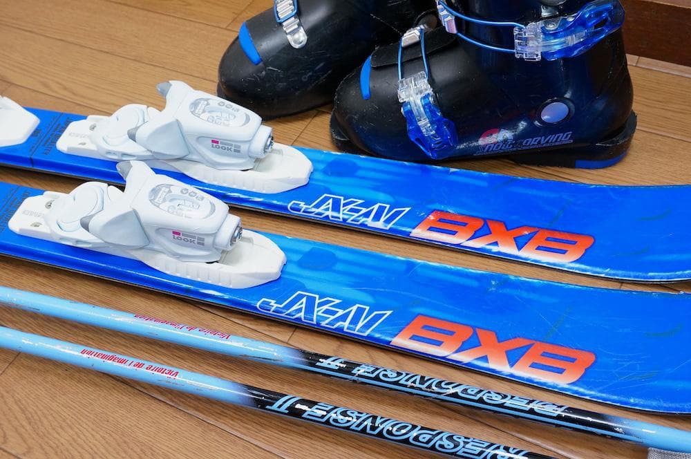 メンテ済 108cm 靴20cm BLUEMORIS B×B スキーセット