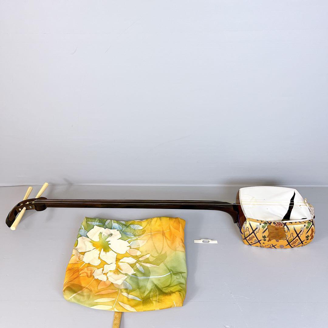 三味線　細棹　綾杉胴　高級糸巻　駒　皮破れ　特選　長唄　端唄　子持ち綾杉