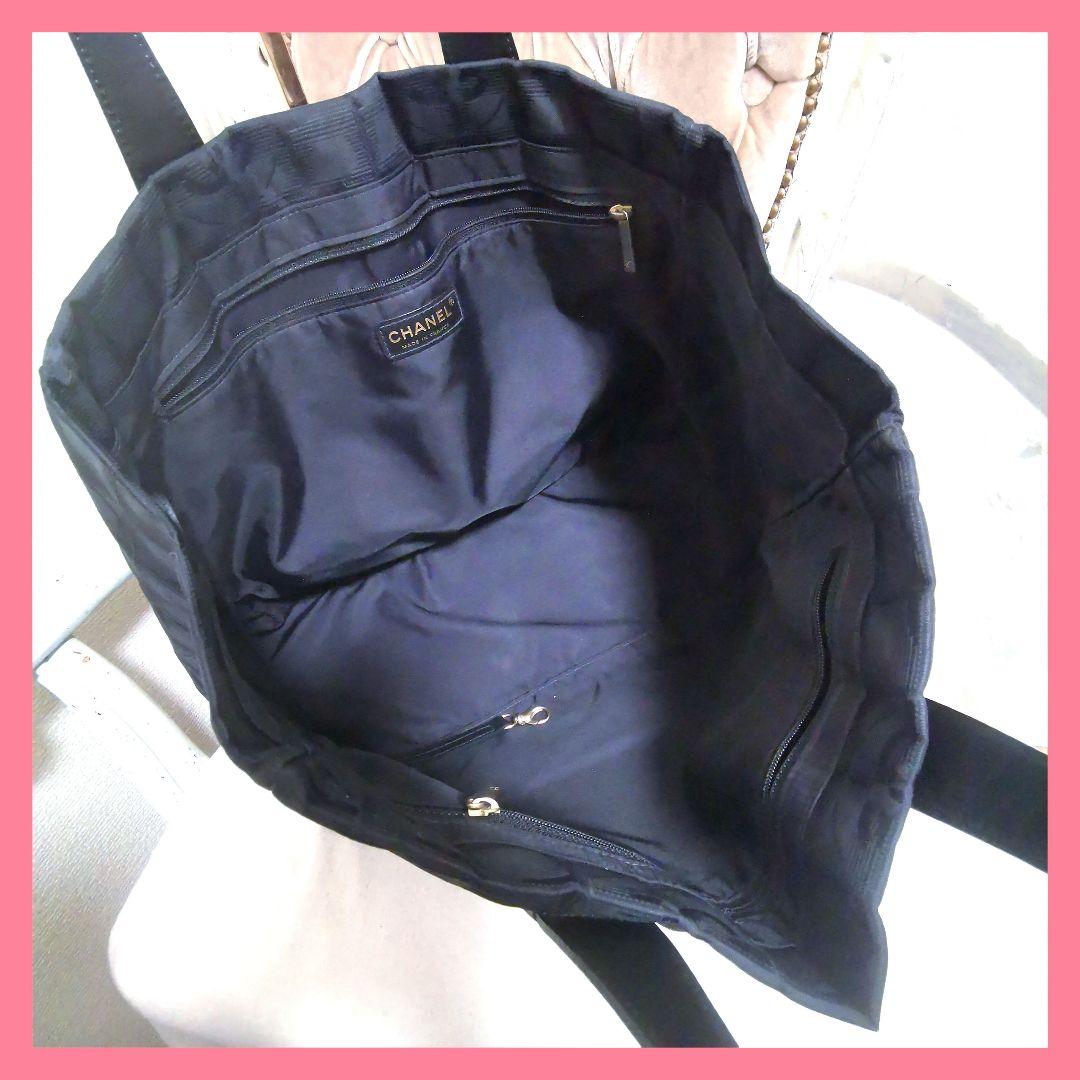 【極美品】シャネルCHANEL ニュートラベルライン肩掛けトートバッグ黒 鑑定済
