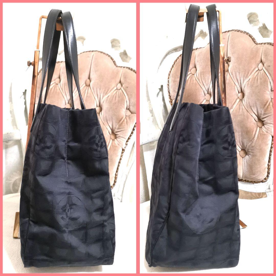 【極美品】シャネルCHANEL ニュートラベルライン肩掛けトートバッグ黒 鑑定済