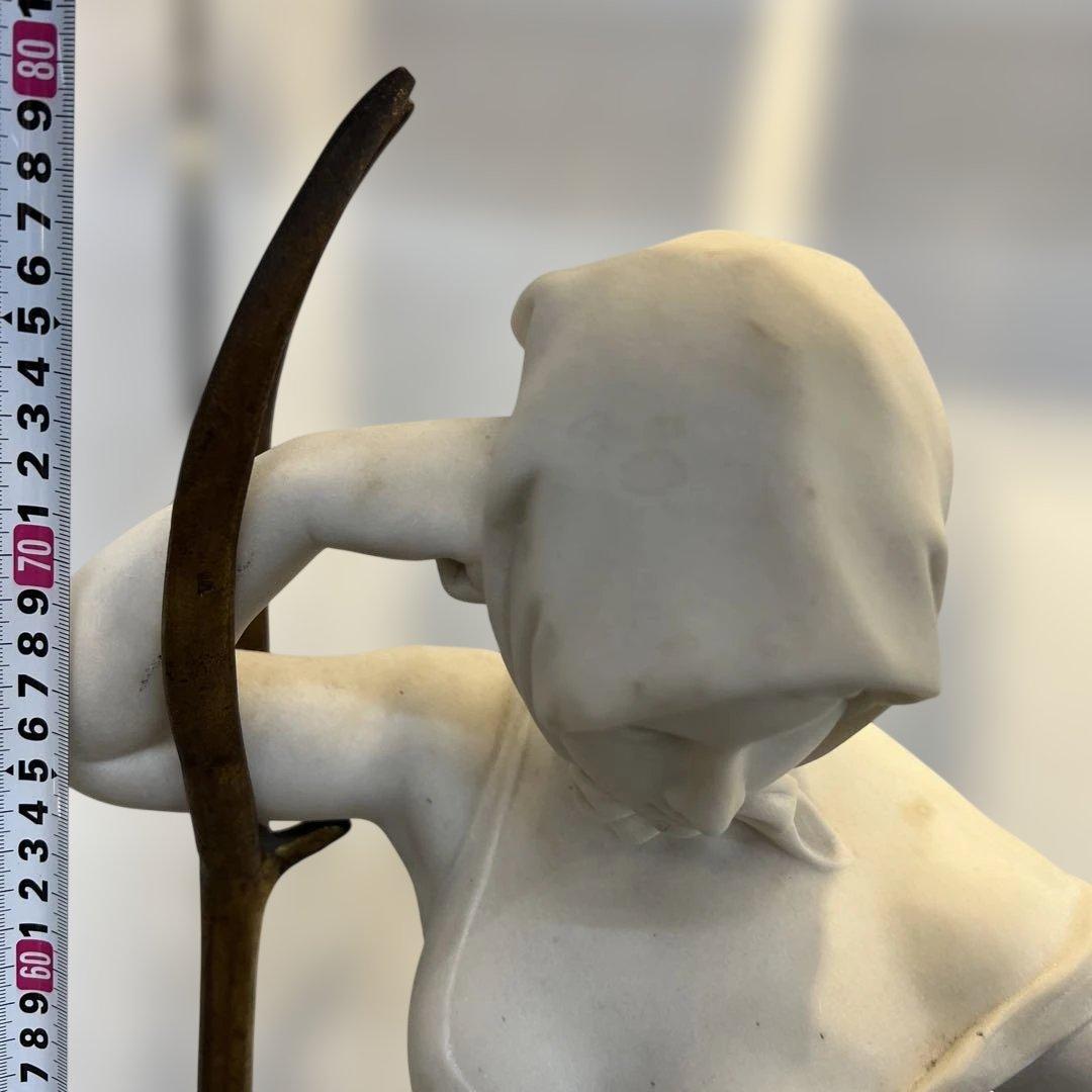 専用アルフレド・ブーシュ「農婦大理石38.4kg高さ81㎝東な8-0106☆1F