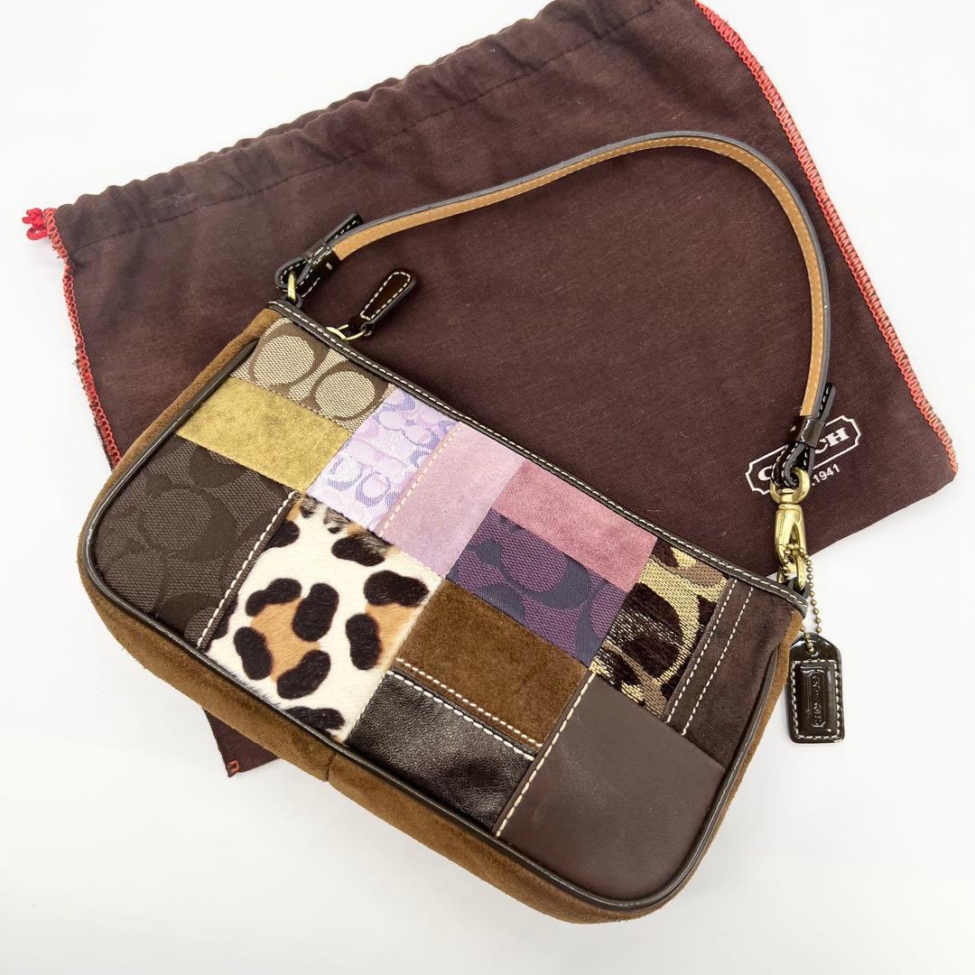 バッグ Coach 7071 Patchwork Accessory pouch y2k