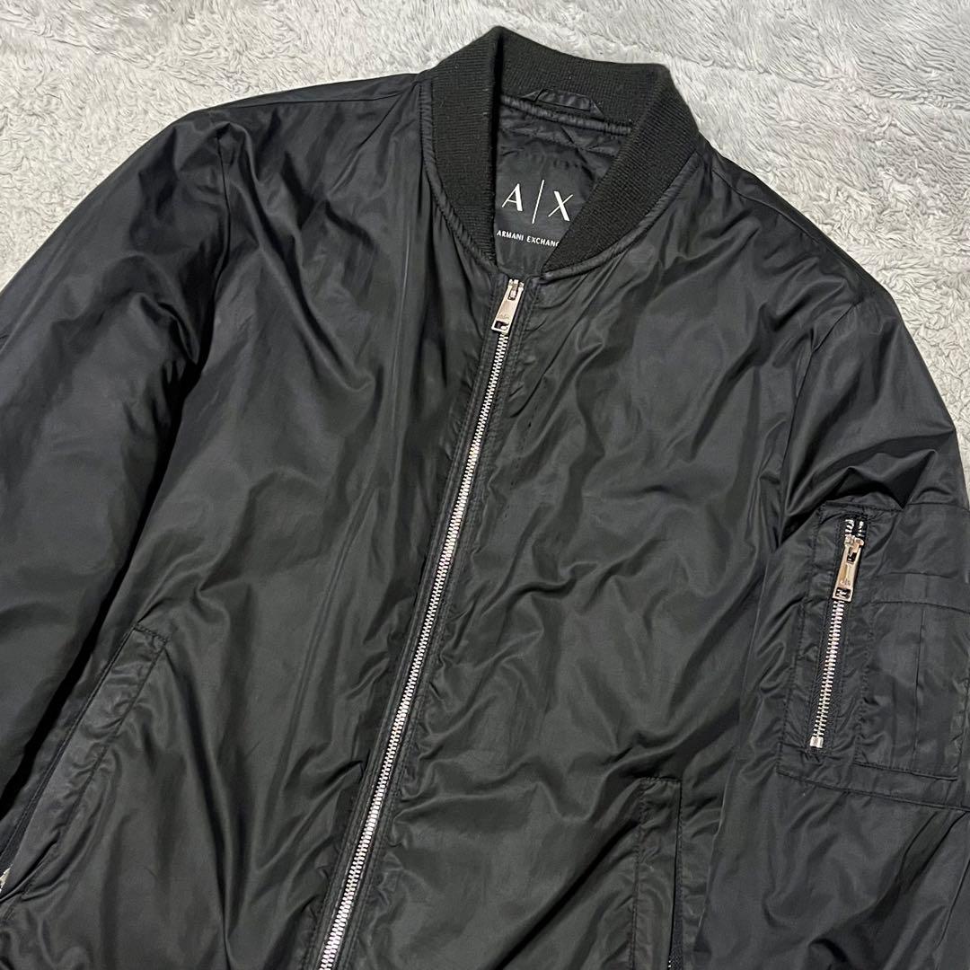 A|X ARMANI EXCHANGE ナイロン MA-1 ジャケット ブラック