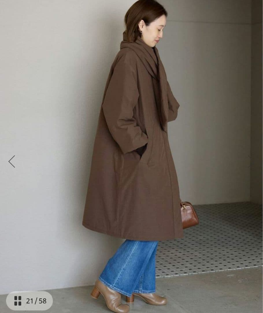 SLOBE IENA　完売　中綿ストール付きノーカラーコート　36