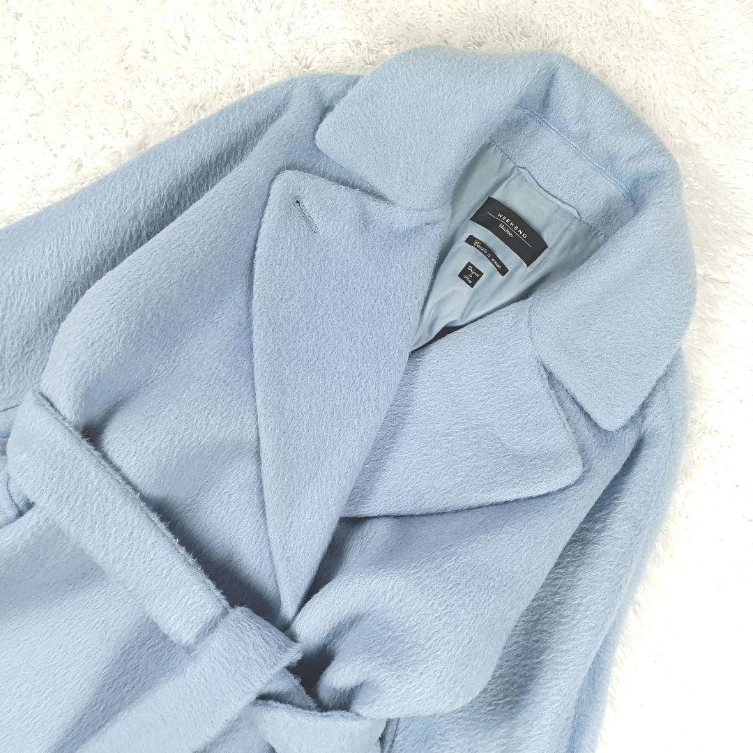 マックスマーラウィークエンド クチートアマーノ アルパカ ベルテッドコート 36