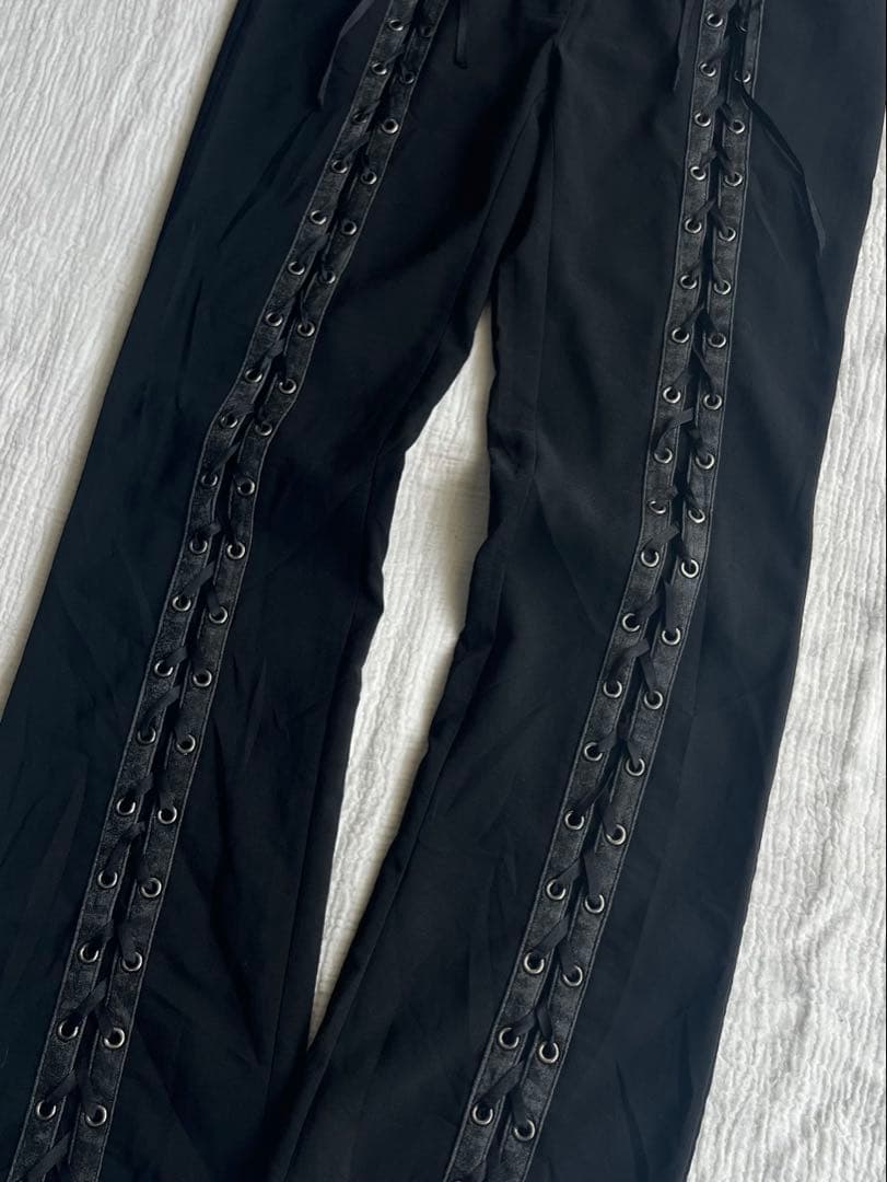 パンツ \"unknown\" Lace-up Flared Pants