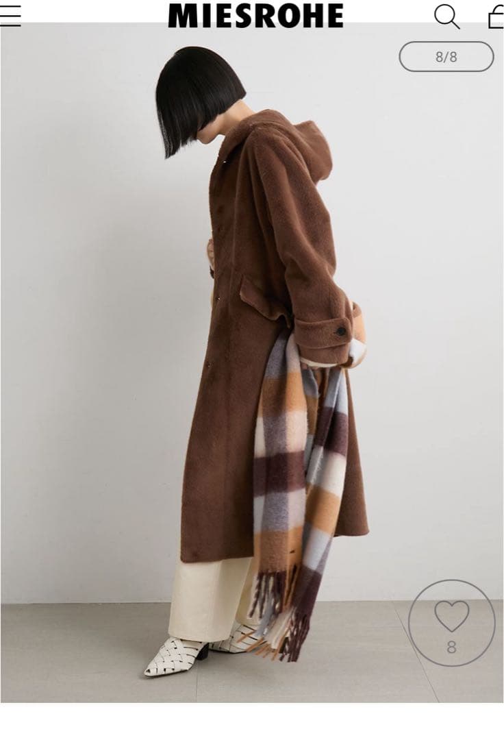 新品☆ミセス若井くん着用☆MIESROHEブロックチェックマフラー