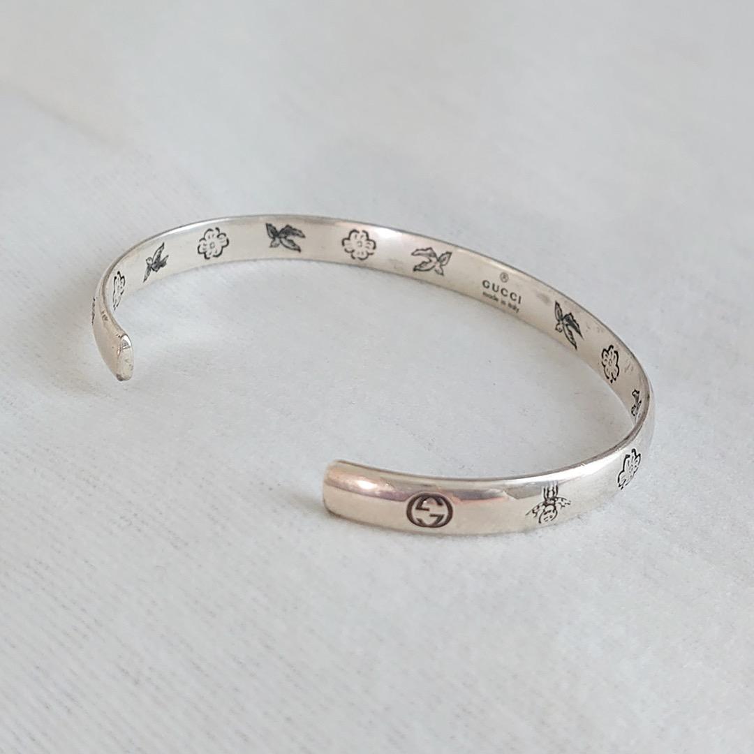 GUCCIグッチ バングル Blind for Love シルバー♯17