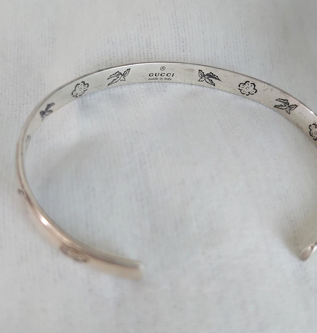 GUCCIグッチ バングル Blind for Love シルバー♯17