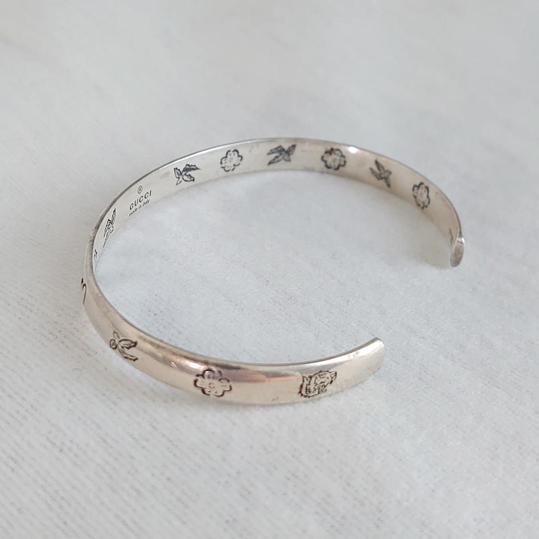 GUCCIグッチ バングル Blind for Love シルバー♯17