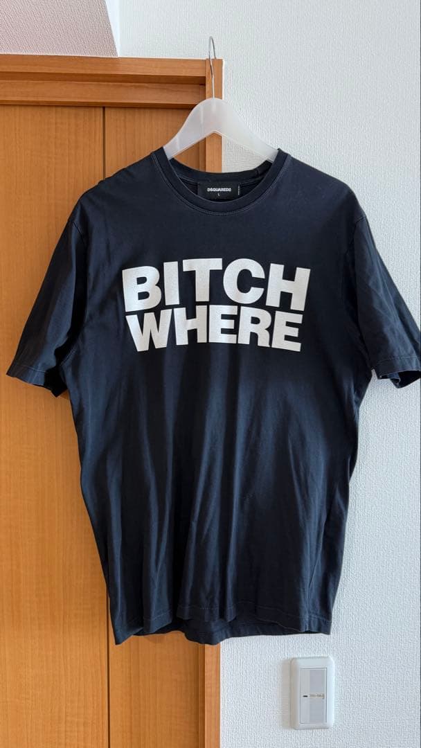 人気希少美品 DSQUARED2 ブラック Tシャツ Lサイズ