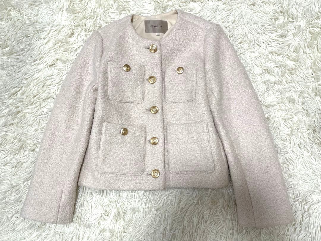 ジャスグリッティー　　ブークレジャコット　ジャケット　コート　金ボタン