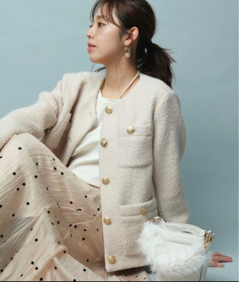 ジャスグリッティー　　ブークレジャコット　ジャケット　コート　金ボタン