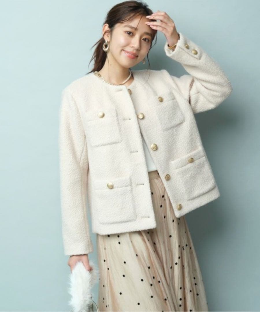 ジャスグリッティー　　ブークレジャコット　ジャケット　コート　金ボタン