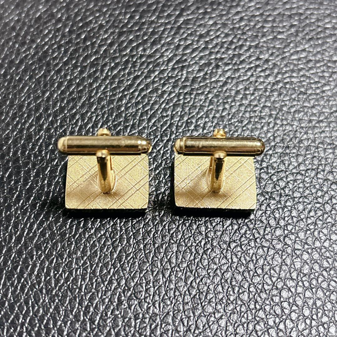 カルティエ カフス ネクタイブラック ゴールド ロゴ カフリンクス 美品