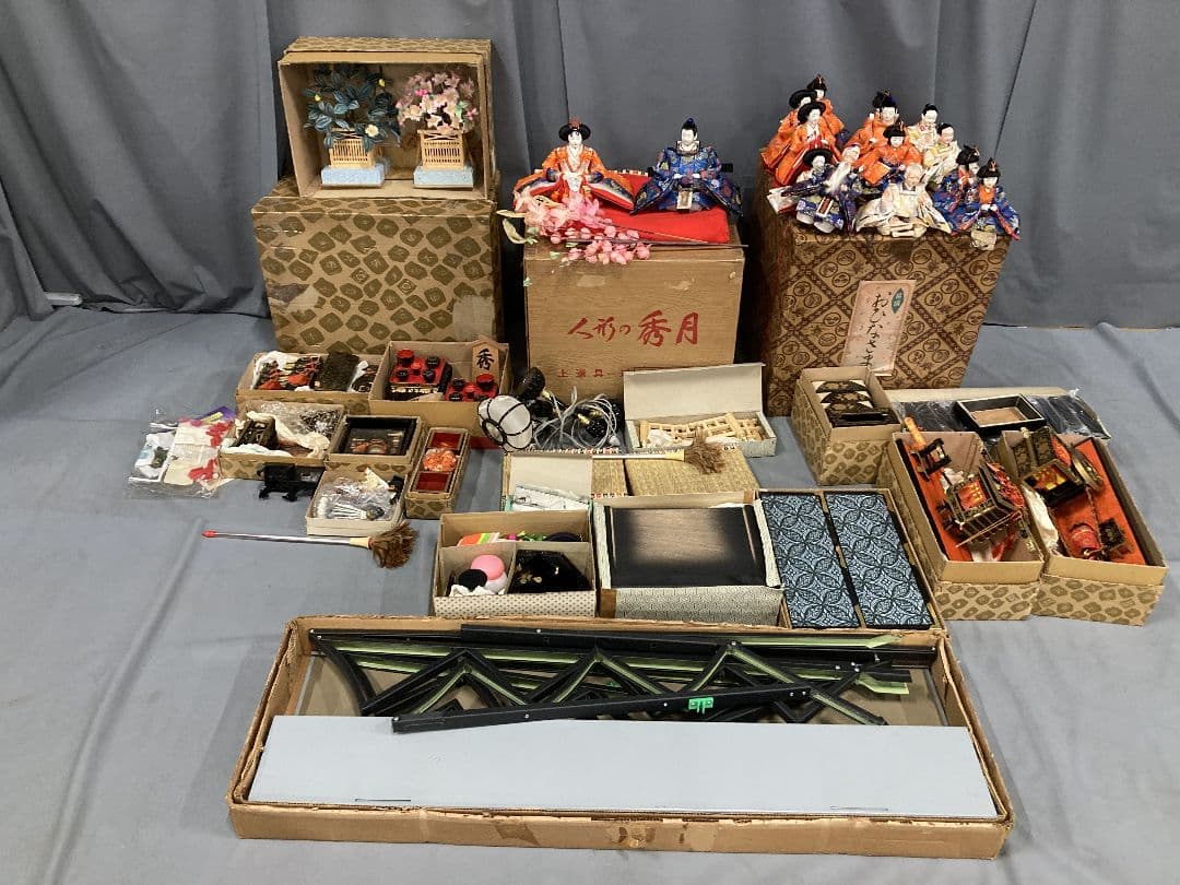 ​【最高級】人形の秀月 35号 豪華七段飾り フルセット 雛人形 お道具一式付