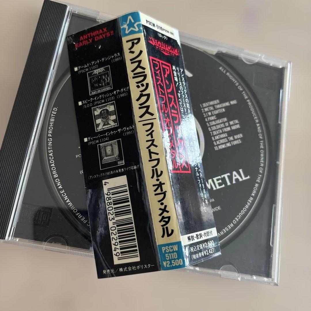 ANTHRAX FISTFUL OF L 国内盤、帯付