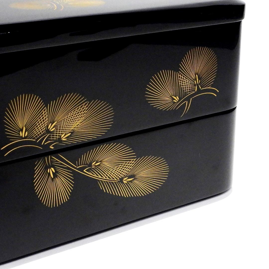 【専用】輪島塗 金蒔絵 天然木 漆器 二段重箱 茶道具 共箱