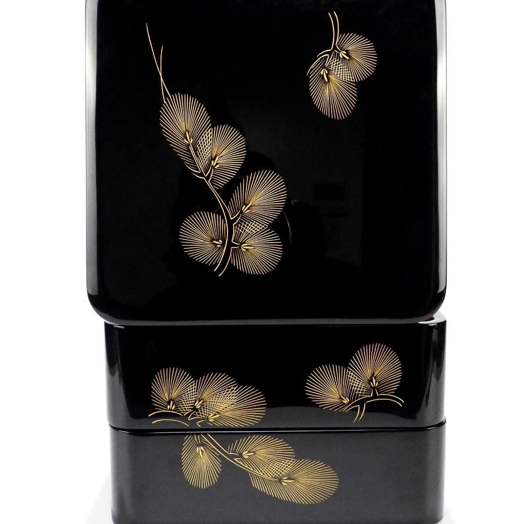 【専用】輪島塗 金蒔絵 天然木 漆器 二段重箱 茶道具 共箱