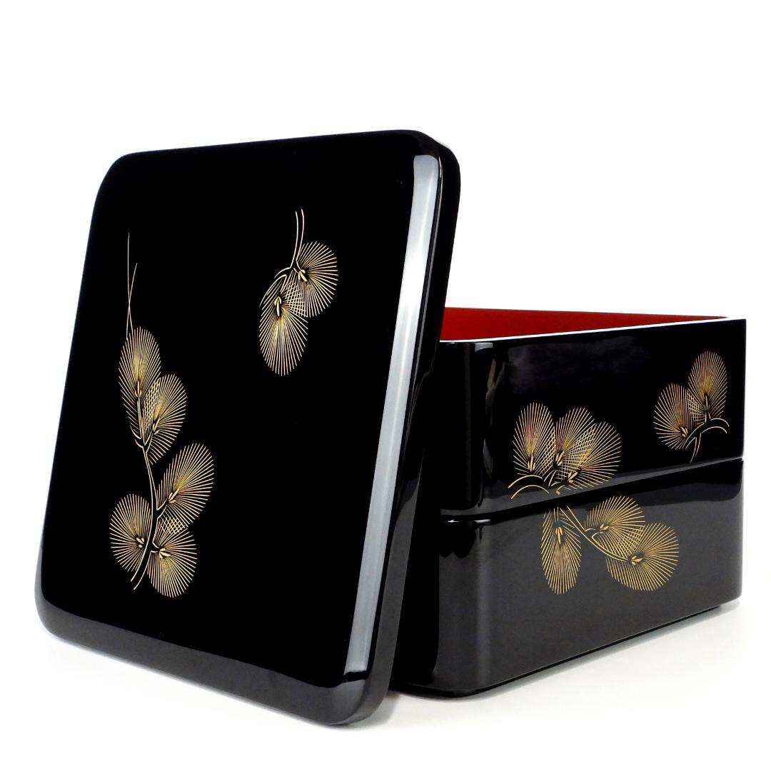 【専用】輪島塗 金蒔絵 天然木 漆器 二段重箱 茶道具 共箱