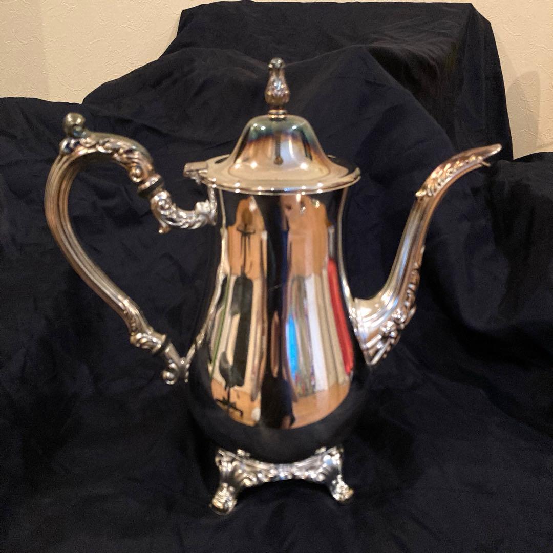 銀シルバーコーヒーポットティーポットトレイトレーシュガーポットクリーマーアメリカ