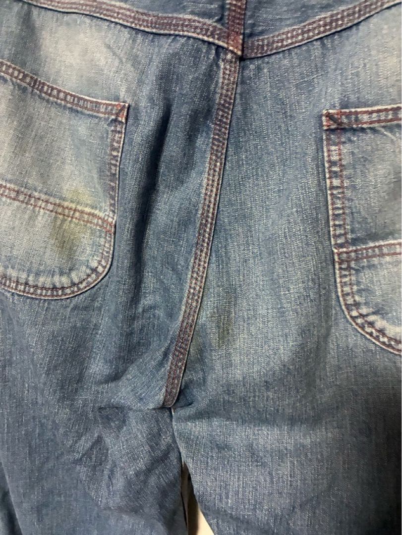 スタンダードカリフォルニア ペインターパンツ デニム ダメージリペア加工 W32